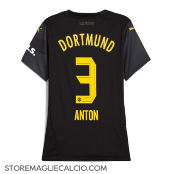 Borussia Dortmund Waldemar Anton #3 Maglia Gara Trasferta Repliche 2024-25 Donna